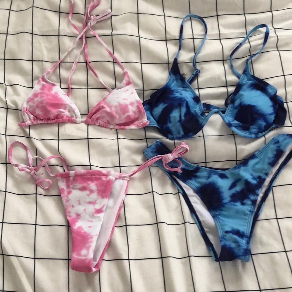Tie dye bikinis